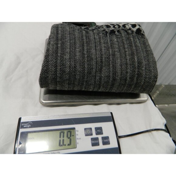 Hugo Boss Womens Wool Angora Blend Dress With Lace Detail Size XL Leopard Gray - Picture 12 of 12